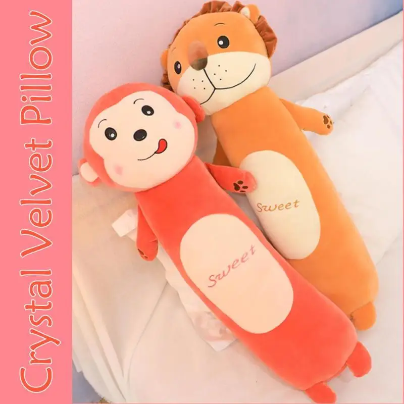 Милая подушка в форме животного цилиндрическая зимняя теплая подушка мягкая детская плюшевая игрушка разумная толщина удобный на ощупь