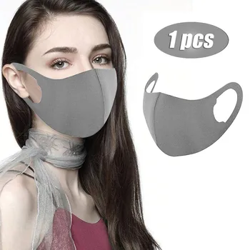 

1Pcs Unisex Adult Gray 3D Design Face Mask Washable Reusable Dustproof Breathable Outdoor Face Cover mascarilla reutilizable