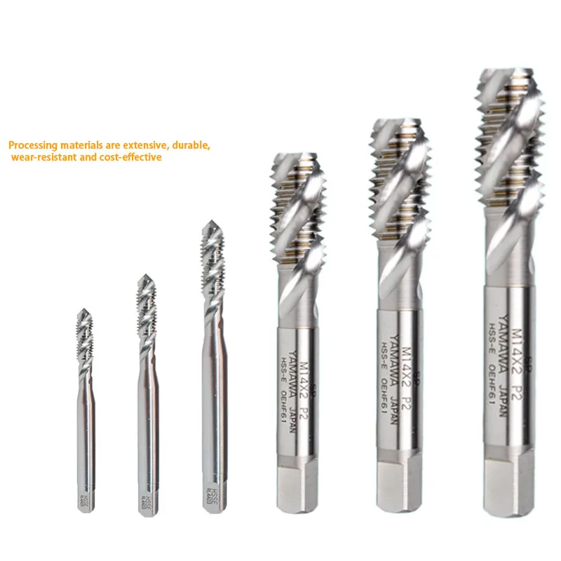 1pcs YAMAWA M1 M1.2 M1.4 -M12 Spiral taps for cnc machine tapping appliance aluminum processed