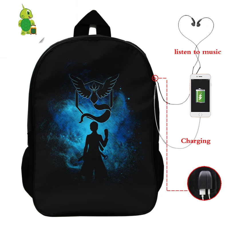 Рюкзак Pokemon Charizard Valor для мужчин и женщин, рюкзак для ноутбука с USB зарядкой, школьные сумки для подростков, дорожные сумки на плечо