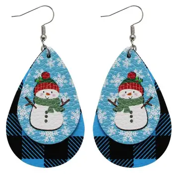 

30pairs lot New Teardrop Cut Out Leopard Earrings Women Cute Colorful Pendant Dangle Earrings