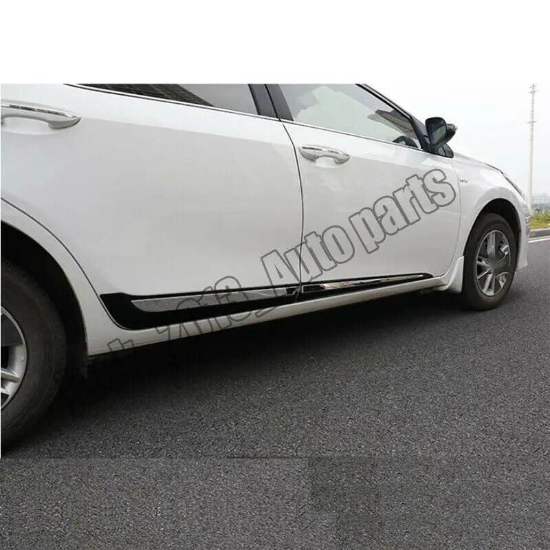 Car modification Car accessories 2PCS Paint Body Door Side Molding Cover Trim For Corolla