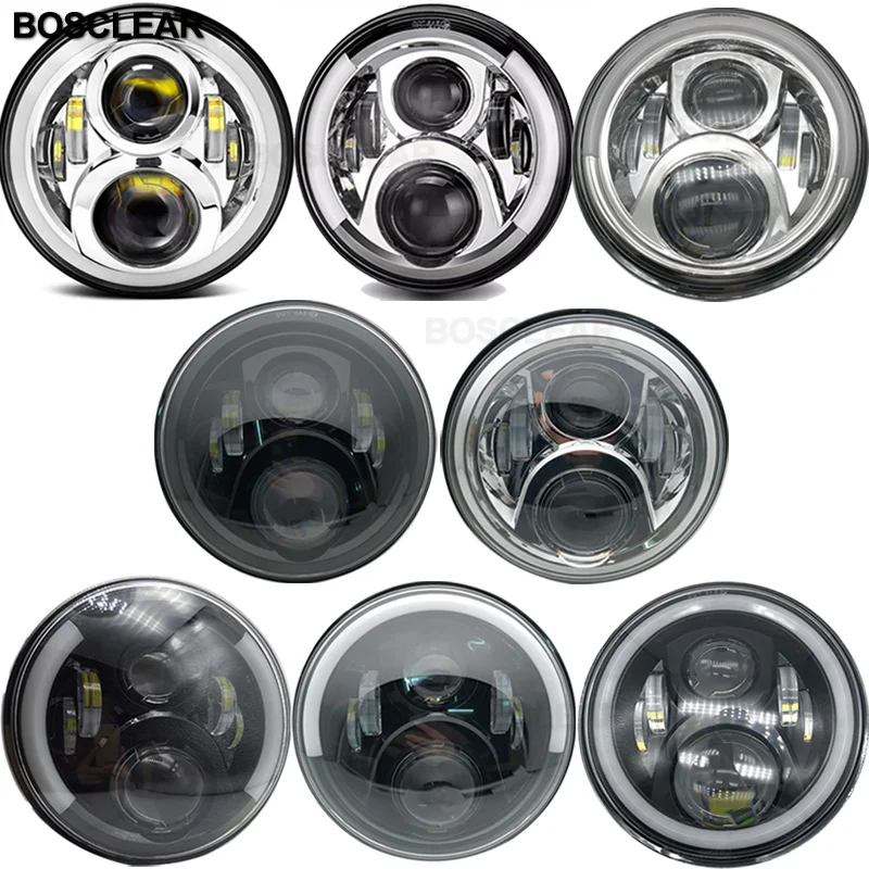 7 дюймовые светодиодный ные фары для rubicon Jeep Wrangler tj lj jk Willys Sahara uaz 4x4 Land Rover Defender 90 Hummer