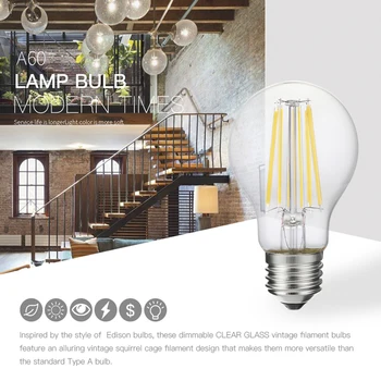 

E27 LED Smart Light Bulb WiFi Dimmable Tungsten Lamps Remote APP Control LED Spotlight Longer lasting for lighting room