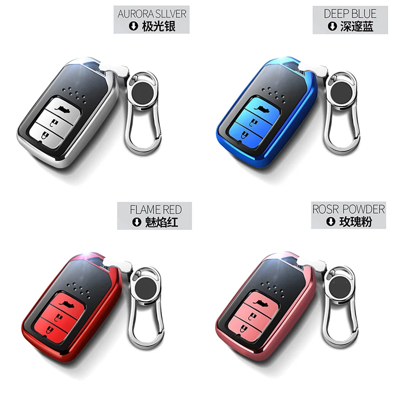Borsa di copertura della cassa chiave dell'automobile del TPU del cromo di alta qualità adatta per Honda tutti i modelli chiave Shell Protector portachiavi accessori Auto - H953460692d754de3bafeb980934c0321P