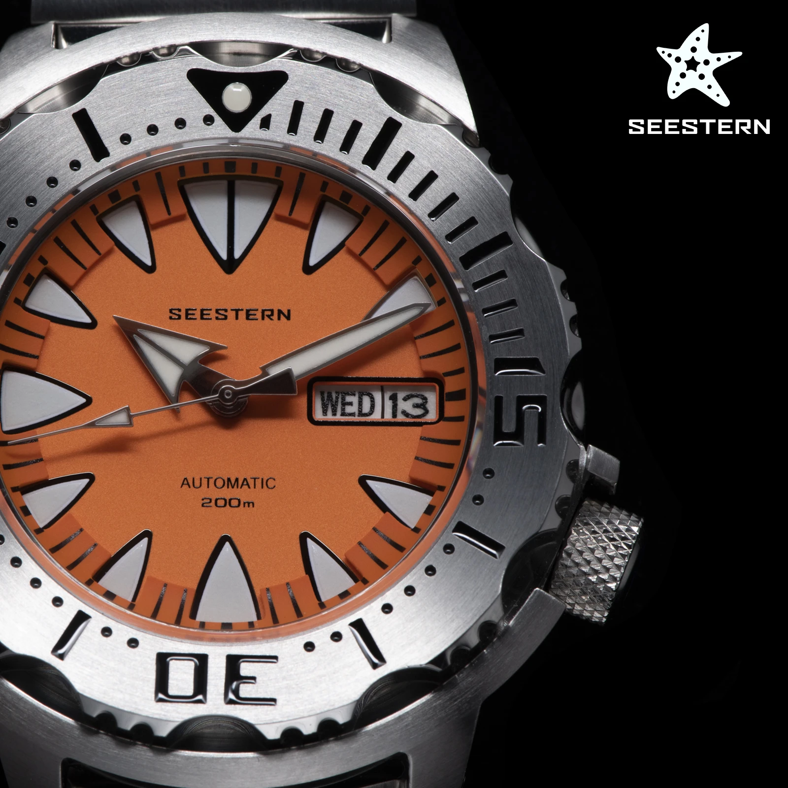 Seestern Nh36a Automatic Diving Watch Luminous 200m Waterproof Sapphire