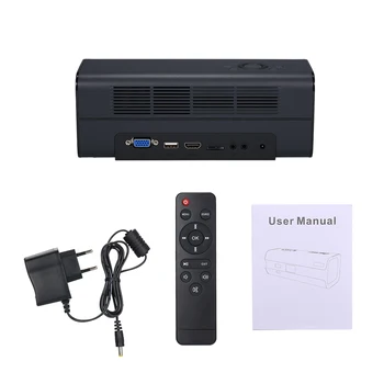 

Projector Full HD DLP Portable Mini Projector with 30000 Lamp Life Side Projector for Home Theater Entertainment Sharing US Plug