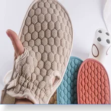 Двухсторонняя мягкая мочалка рукавицы для душа Ванна рукавица Массажная рукавица для Спа душа Кожи Отшелушивающий Скруббер перчатки