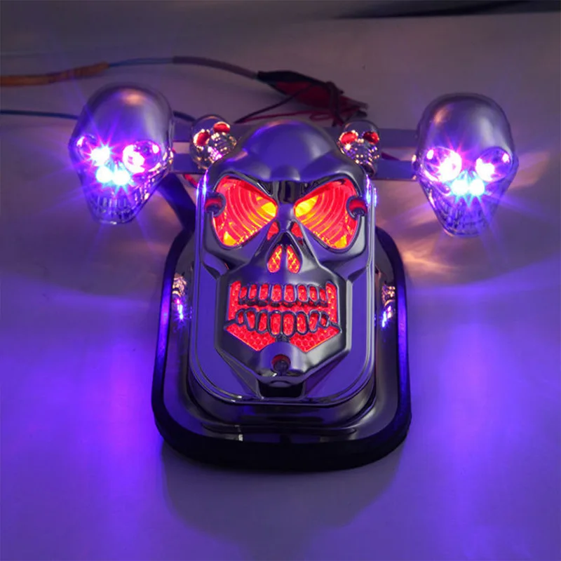 

Motorcycle accessories, ABS material LED taillights, modified skull taillights
