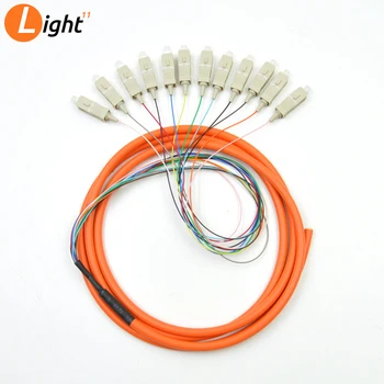 

12 Strand 62.5/125 Fiber Optic Pigtails 1.5m SC/APC Multimode