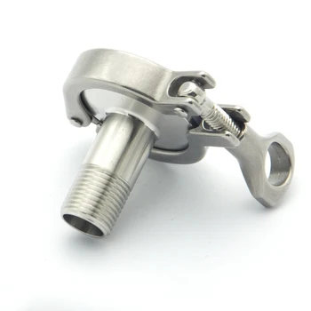 

304 Stainless Steel Sanitary Fitting Set 1/4" 3/8" 1/2" 3/4" 1" BSP Male Thread Ferrule + Tri Clamp + Silicon Gasket + End Cap