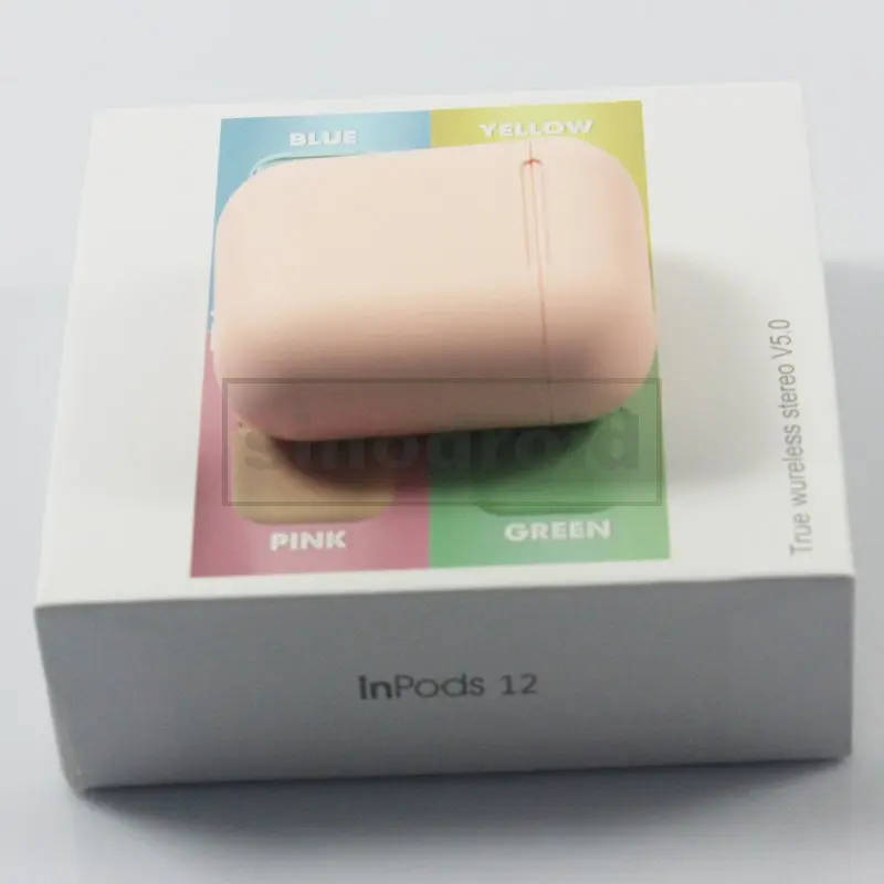 Macaron inPods 12 TWS Bluetooth 5,0 беспроводные стерео бас наушники Близнецы спортивные наушники яркие цвета inPods12 для iPhone