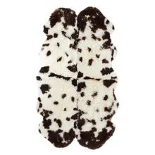 Ковер из овчины кварто 4P 120*200 см с натуральным коричневым леопардовым принтом, декоративный меховой коврик