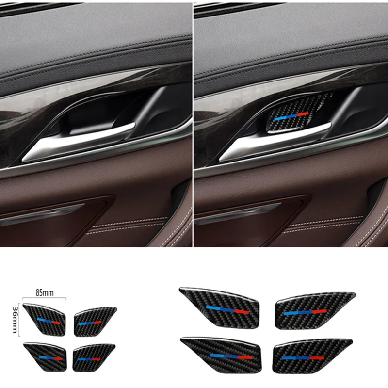 Наклейка из углеродного волокна для BMW 5 серии G30 G38 528i 530i 2018 внутренняя дверь ручки
