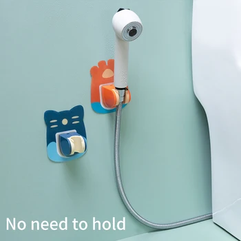 

Space Saving Seamless Shower Head Holder Toilet Non Slip Waterproof Hotel Home Bathroom Self Adhesive Punch Free Storage Bracket
