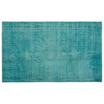 

Handmade Turquoise Vintage Overdyed Turkish Area Rug 191x320 Cm-6'3''X10'6''