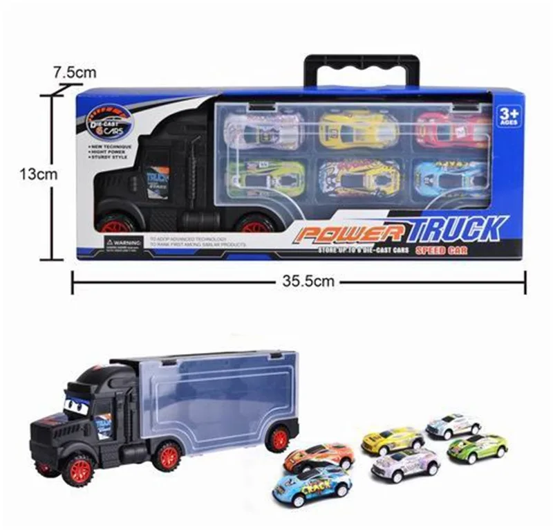 

CHILDREN'S Toy Hand Alloy Car Model Container Truck 3-6-Year-Old Boy Toy Car Stall Hot Selling