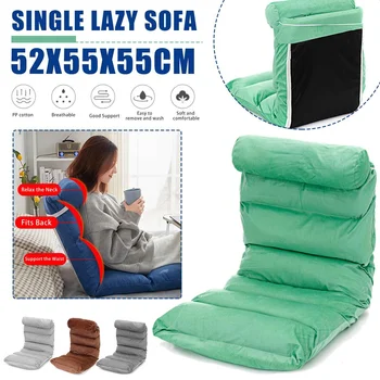 

Japanese Floor Chair Folding Adjustable Lazy Sofa Chair Floor Gaming Sofa Chair Padded Lounger Soft Recliner With Back Support