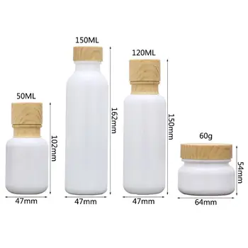 

60g Cream Jar 50/120/150ml Glass Essence Lotion Bottle DIY Empty Container E65F