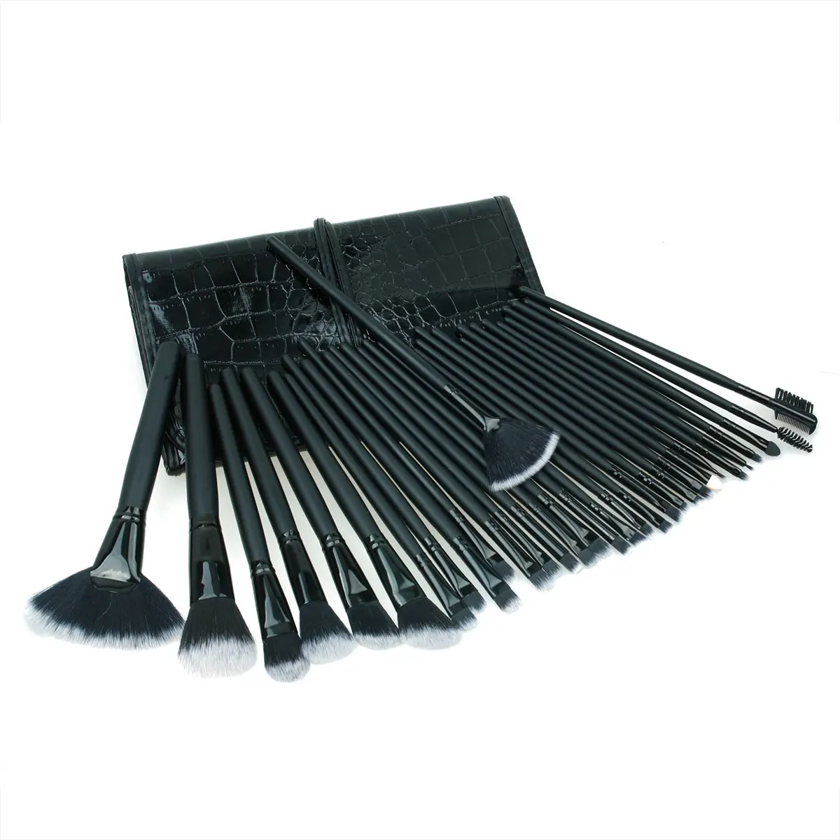 

TS3207 ismine/yi n'asakii man 32 Crocodile Leather Artificial Fiber Hair Profession Makeup Brush Set