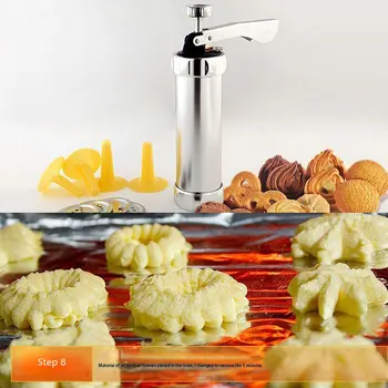 

1 4Pcs DIY Baking Tools Nozzles Churro Extruder Cookie Press Icing Tips DIY Beginners Baking Tool Biscuit Maker Macaroon Pastry