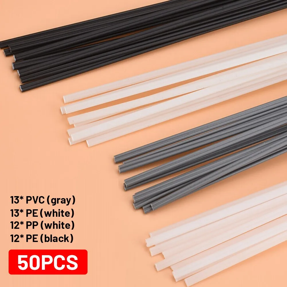 50pcs New Plastic Welding Rods ABS/PP/PVC/PE Welding Sticks 200mm For Plastic Welder Pullkalia 