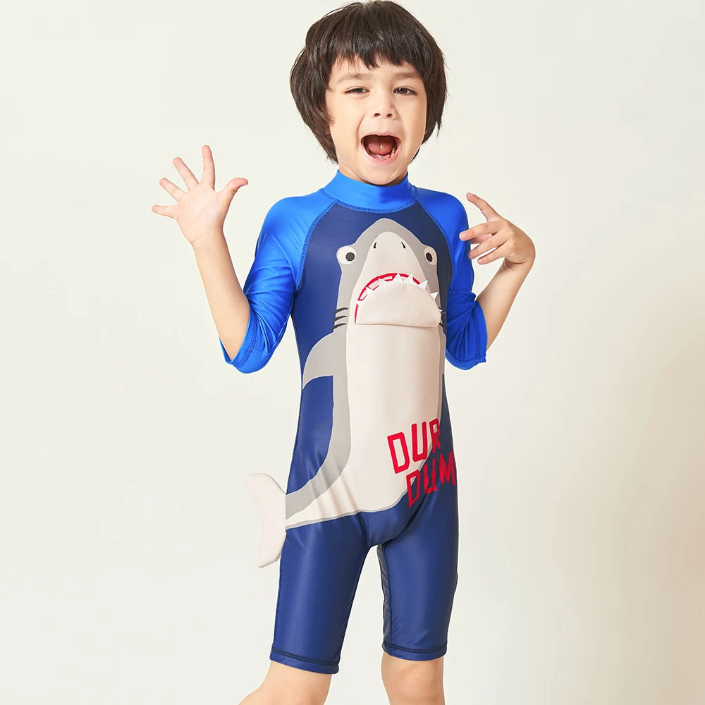 Nyan Cat Mays Kids Boys Shark Design Sun Protection Swimwear Swimming Bathing Onepiece