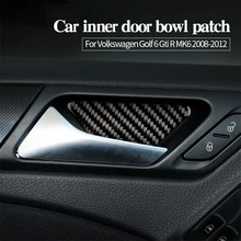 

Car Inner Door Bowl Patch For Volkswagen Golf 6 Gti R MK6 2008-2012 Decorated Handle Protector Cover Auto Accessories