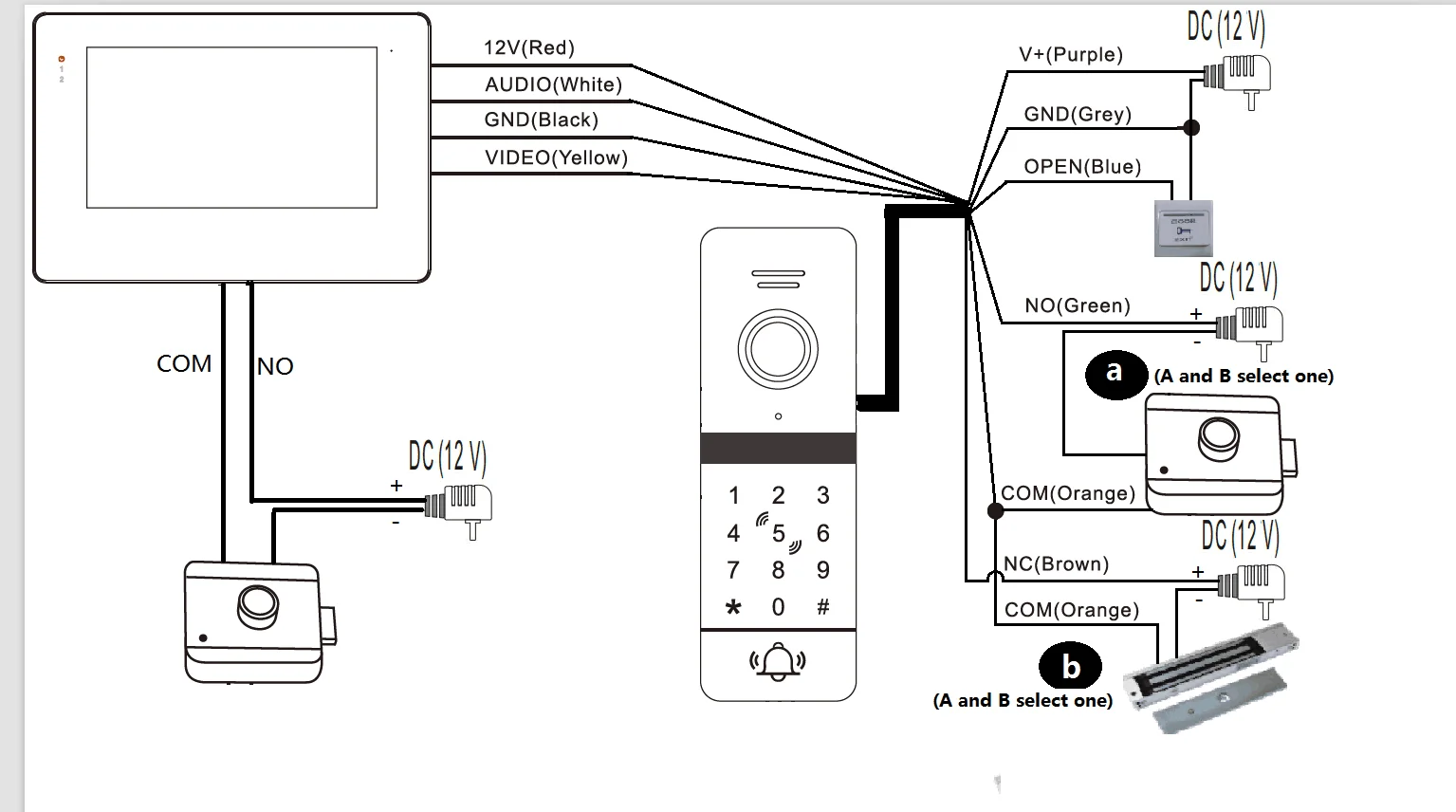 Вызывная панель для видеодомофона мвк 325 схема подключения