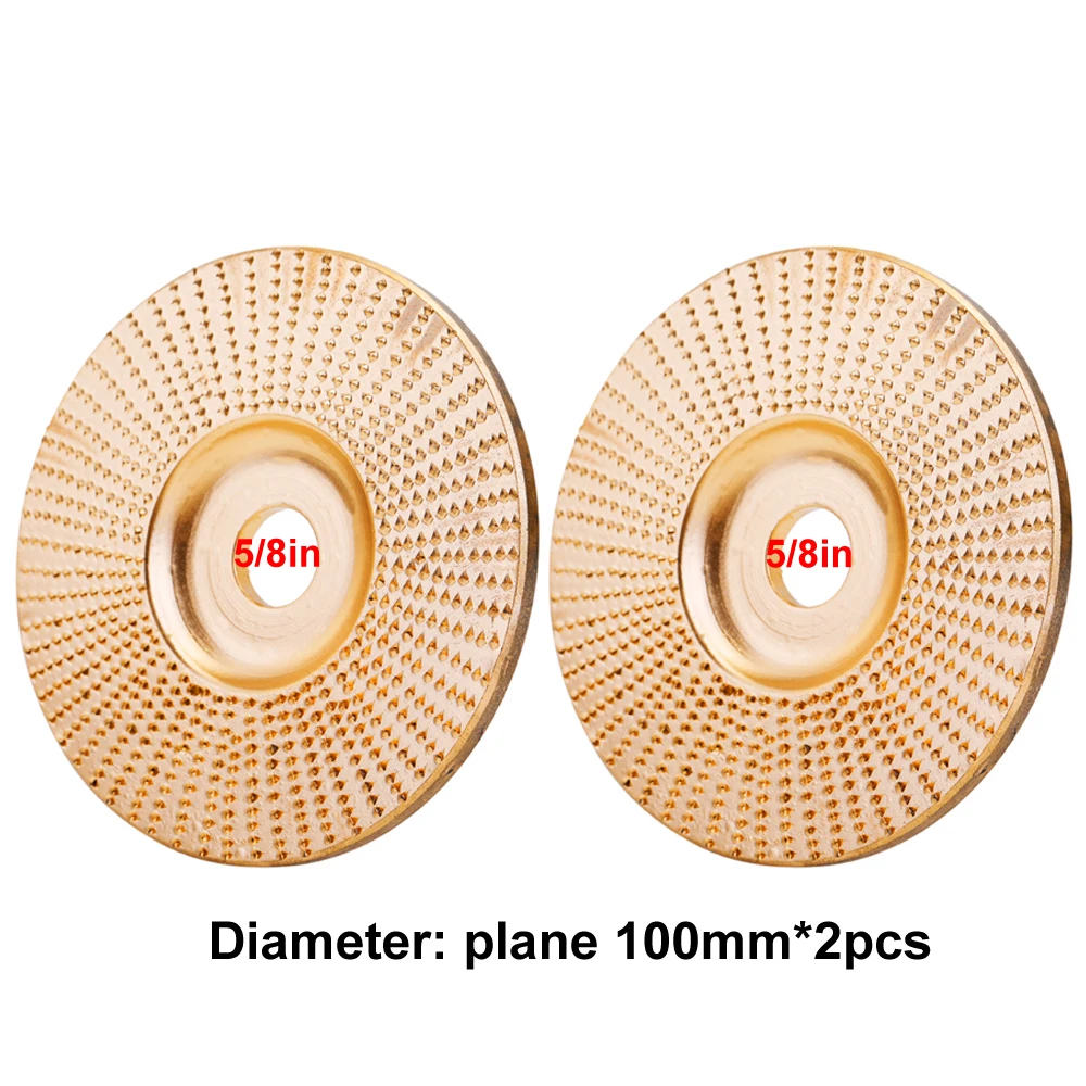 5/8 шлифовальный станок по дереву для шлифовального колеса резьба, вращающийся абразивный диск для углового шлифовального станка вольфрамовое твердосплавное покрытие - Цвет: Plane 100mm