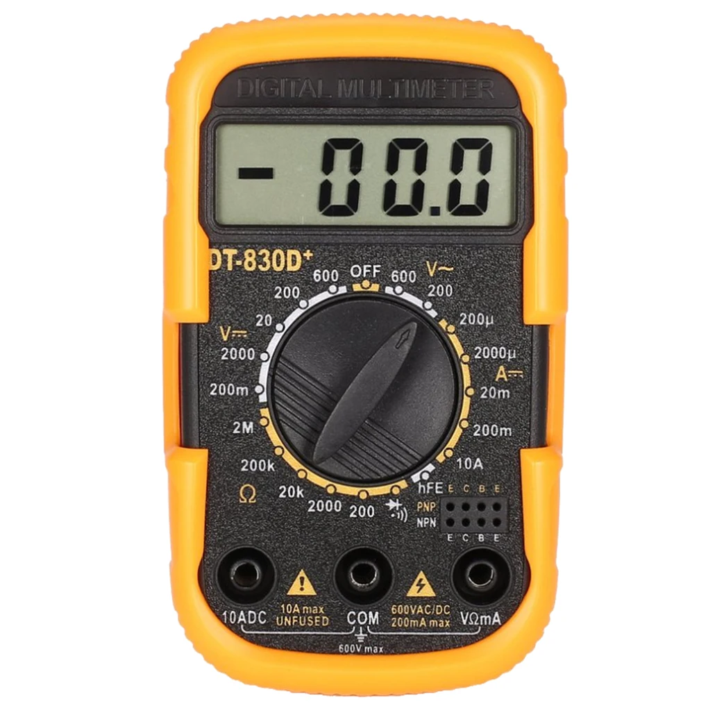 DT830D+ цифровой мультиметр Мини вольтметр постоянного тока тестер сопротивления на батарейках портативный тестер напряжения