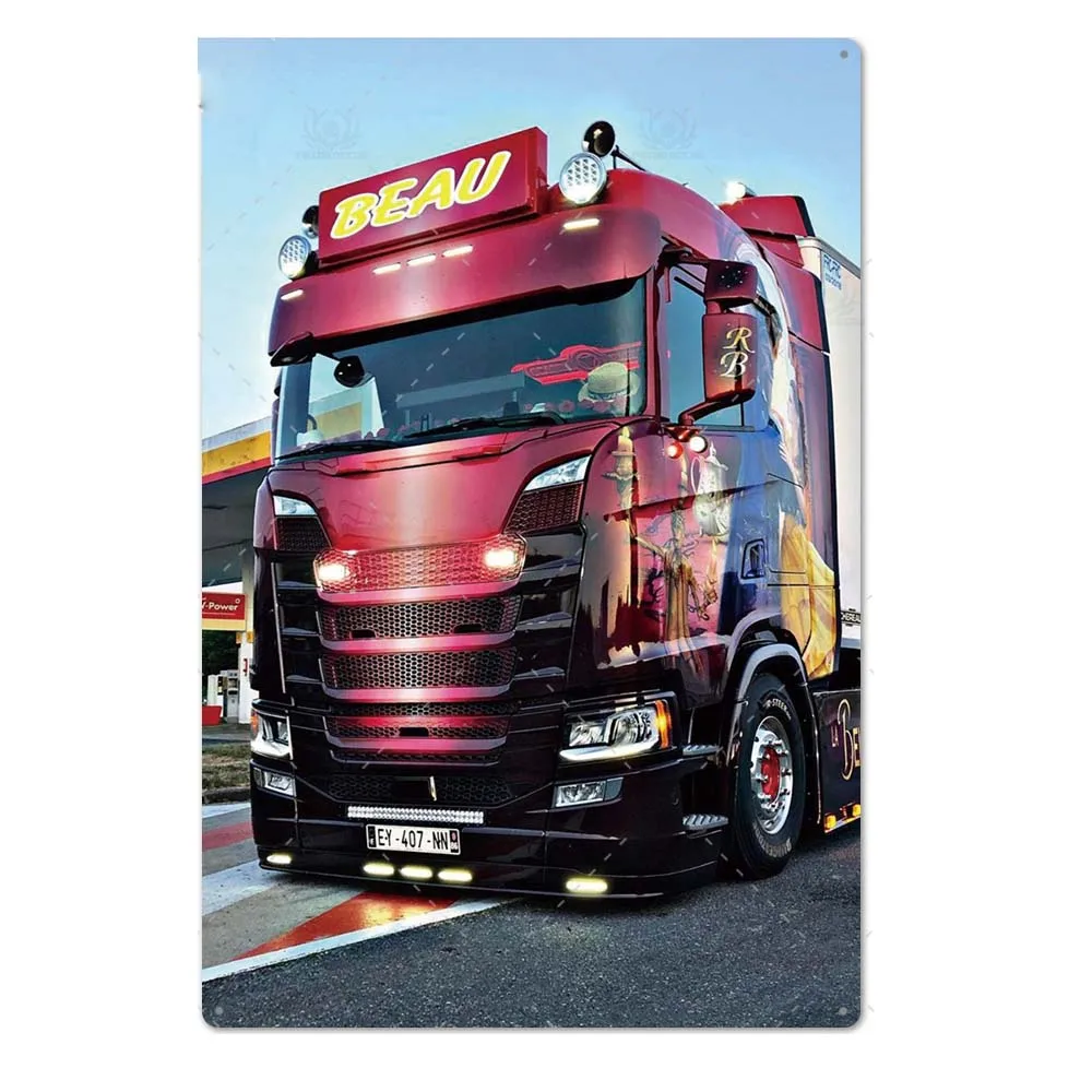 RE2237 Scania металлическая табличка, металлическая винтажная Жестяная Табличка, металлический плакат, Настенный декор для гаража, бара, паба, человека, пещеры, декоративная тарелка - Цвет: RE2237