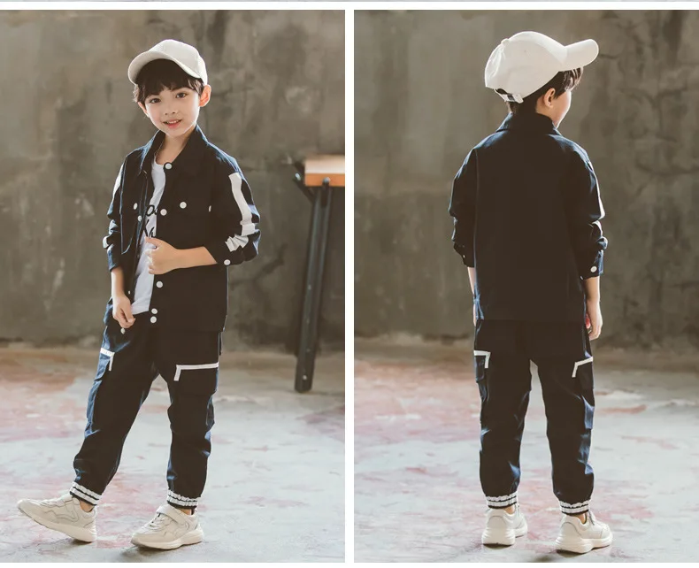 3-14T Boys Sets sport boy jacket+ pants sets kids 2 Pcs pants suit spring children kids clothes boys jackets
