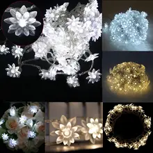10 м цветы 80 светодиодный солнечный свет наружная садовая cвертящаяся гирлянда ED лампа Водонепроницаемая Рождественская вечеринка свадебное праздничное украшение