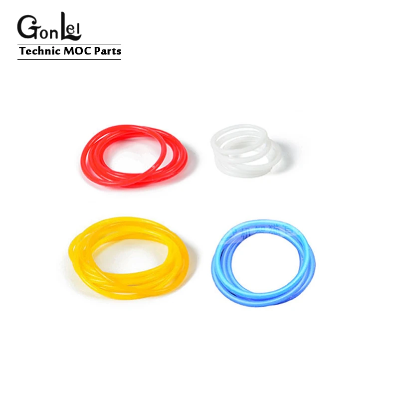 Lote de 10 unidades de correas técnicas de goma de 2x2, 3x3, 4x4, 5x5, piezas de cinturones, DIY, bloques de construcción, partículas, conjunto de bloques de MOC, juguetes niños, regalos|Bloques| -