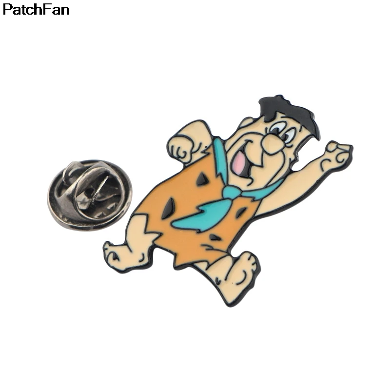 A2456 пэтчфан мультфильм Flintstones эмалированные булавки классические броши ювелирные изделия дети девушка рубашка пальто DIY украшения одежды значок