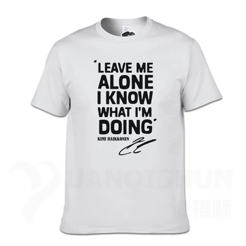 White 1 KIMI RAIKKONEN, футболки для мужчин, Leave Me Alone, I Know, с буквенным принтом, хип-хоп, футболка с круглым вырезом, Хлопковая мужская футболка, мужские топы, футболки - Цвет: White 1