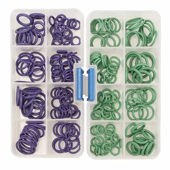 

145Pcs Rubber O-ring Kit A/C R134a Air Conditioning O Ring Gaskets Seals Washer Kit Assortment Different Size with Box