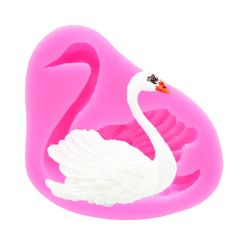 1 шт. Лебедь Силиконовые формы Fondant (сахарная) ремесло торт Конфета шоколад