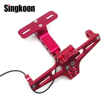 

FOR 600 hornet mt 09 tracer yamaha fz6s honda cb650r Universal Motorcycle License Plate Holder Bracket CNC support plaque moto