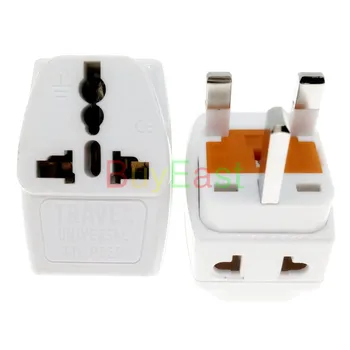 

2 X UK/Hongkong/Singapore/Ireland Travel Adapter Type G 3 Way Multi Outlet Adapter change AU/UK/US/EU/GE with 13A fuse White