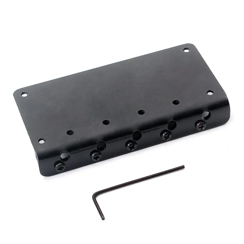 

5 String Vintage Style Bass Hardtail Bridge for Precision Jazz Bass Top Load Upgrade,Black