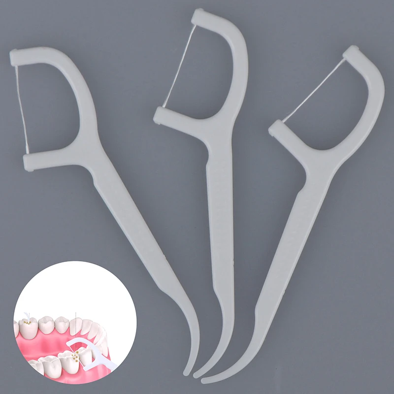 30/50/100pcs Dental Flosser Oral Hygiene Dental Sticks Dental Water Floss Oral Teeth Pick Tooth Picks ABS Floss