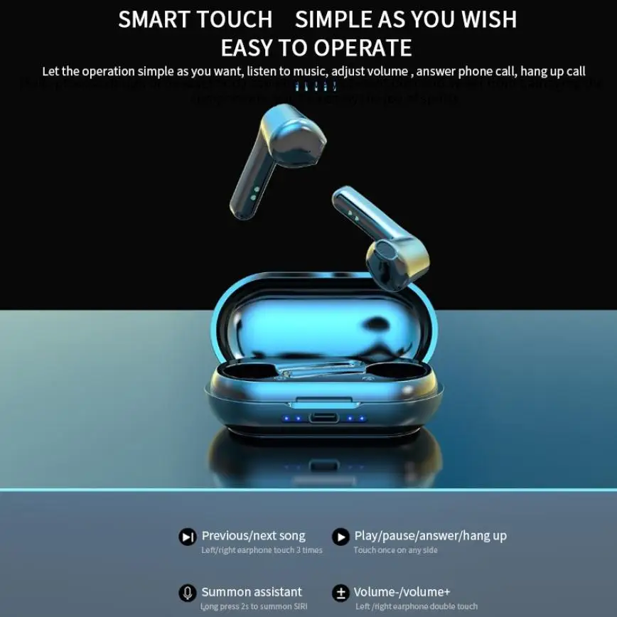 LSUTR LB 20 Bluetooth Wireless Earphone TWS Sport Handsfree Ear Phones HiFi Earbuds Headset Earbud Earphones Case For All Phone