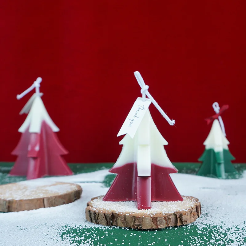 Christmas Decoration DIY Handmade Candle Mold Aroma Candle Making Supplies Large Three-dimensional Christmas Tree Acrylic Mold