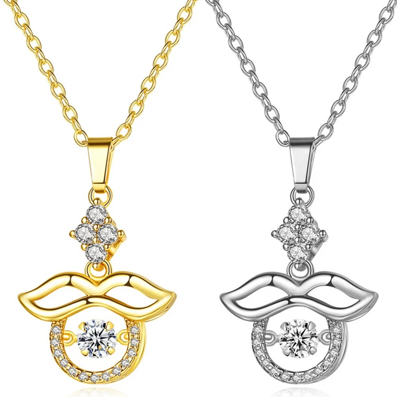 Exquisite Beard Crystal Necklace Rhinestone Necklace For Women Party Jewelry Accessories Valentine