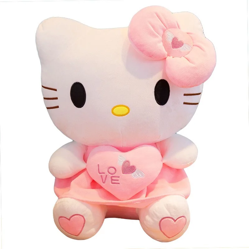 Новинка плюшевые игрушки Kawaii Kitty розовое платье с бантом кошка кукла мягкая