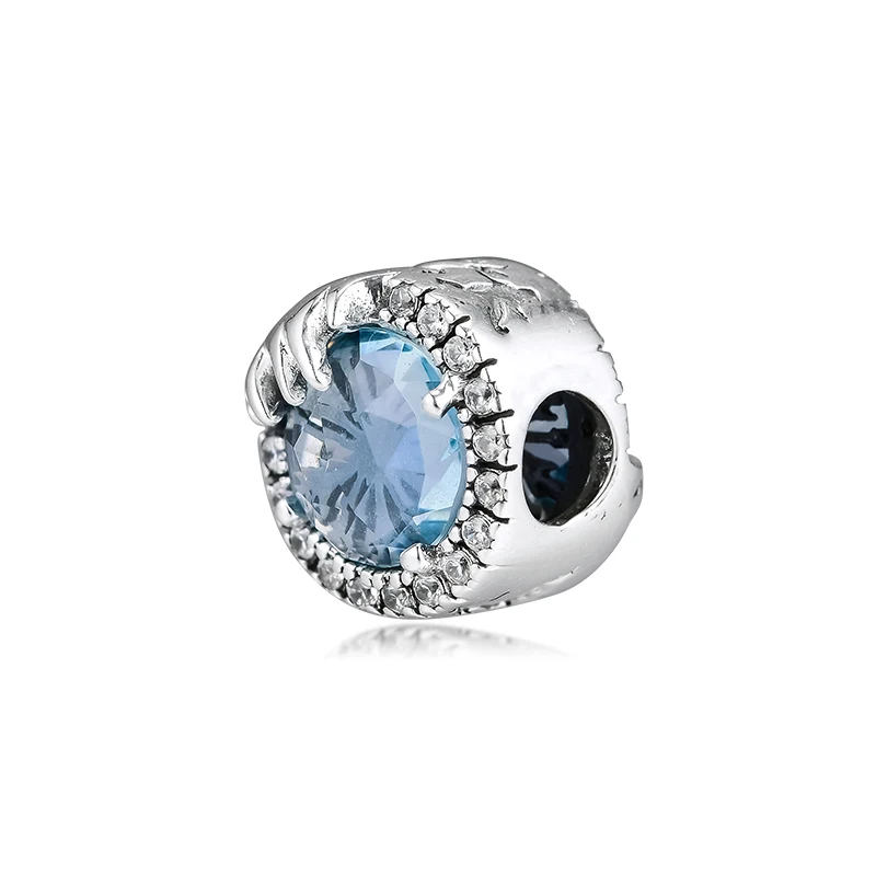 DIY подходит для браслетов Pandora Charms mouse Frozen Winter Crystal Beads 925 пробы-серебро-ювелирные изделия