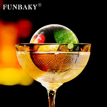 

FUNBAKY DIY Silicone Ice Ball Moulds Multiple Types Home Bar Party Cocktail Whiskey Sphere Round Ice Cube Makers Ice Cream Mold