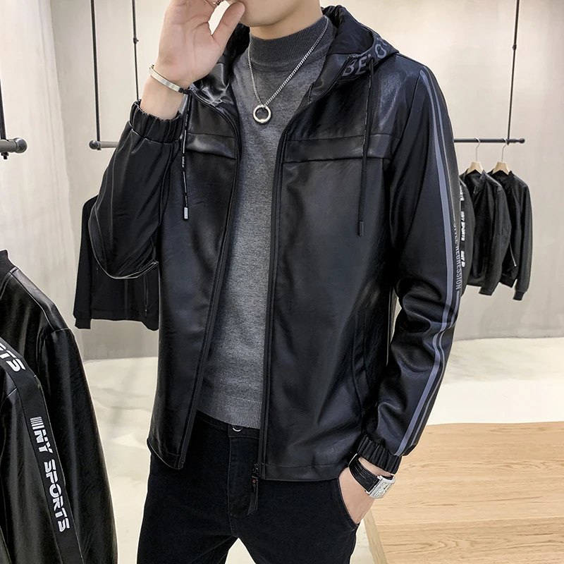 leather thin jacket
